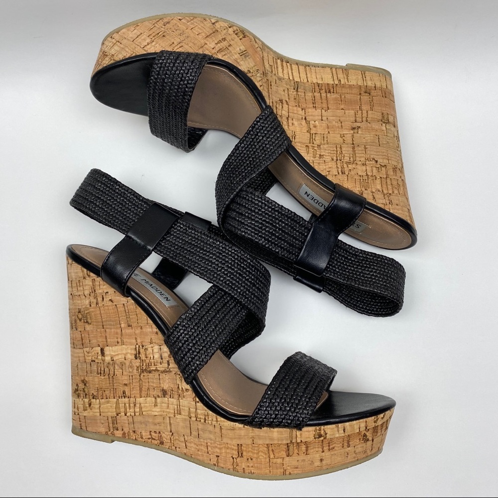Steve Madden Cork Woven Wedges
